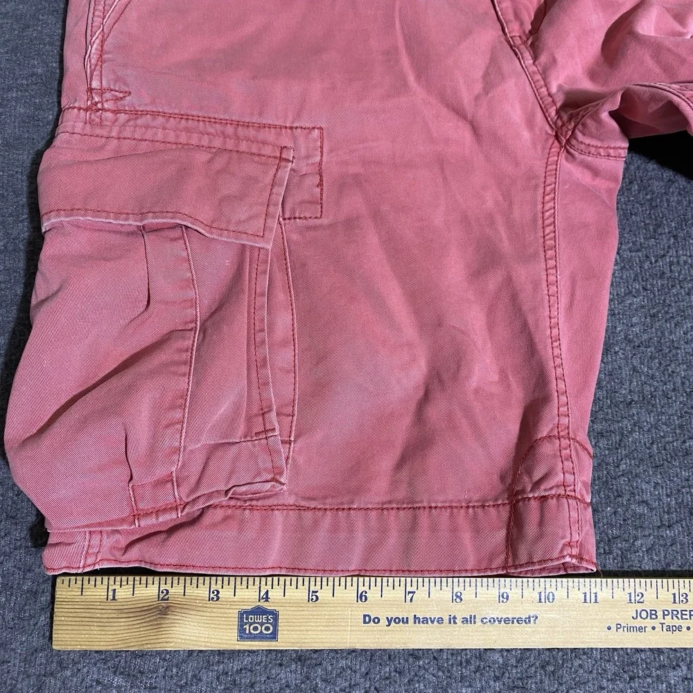 Polo Ralph Lauren Cargo Shorts Men 33 Salmon Pink Cotton Utility Preppy Stencil